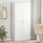 vidaXL Hoge kast 80x35x180 cm bewerkt hout wit, Huis en Inrichting, Kasten | Overige, Verzenden, Nieuw