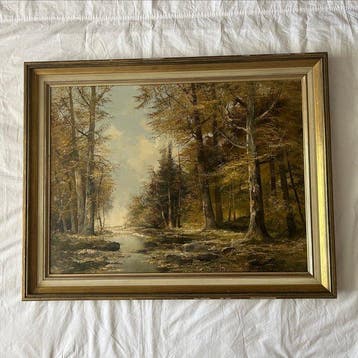 Josef Kugler (1913–2011) - Herbstliche Waldlandschaft mit