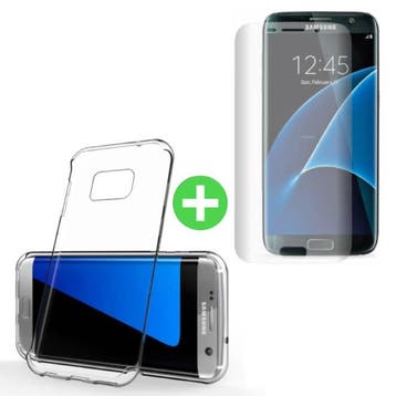 Samsung Galaxy S7 Edge Transparant TPU Hoesje + Screen, Verzenden