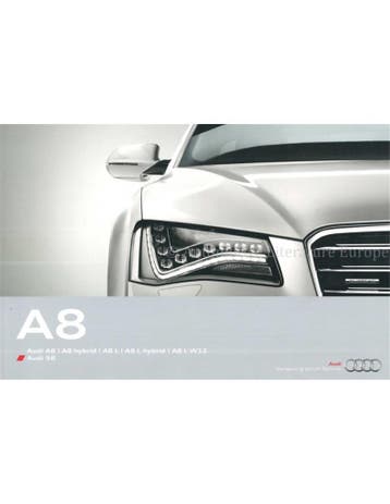 2012 AUDI A8/S8 BROCHURE DUITS, Ophalen of Verzenden