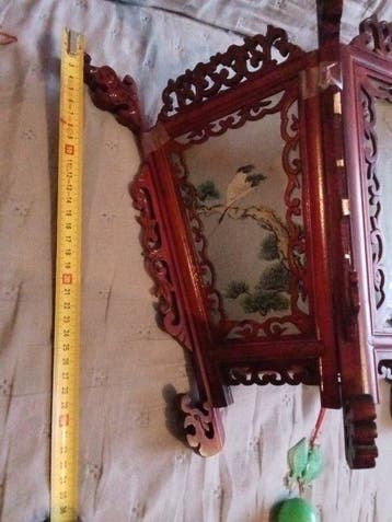 Glas, Hout, Rozenhout - China - 20e eeuw