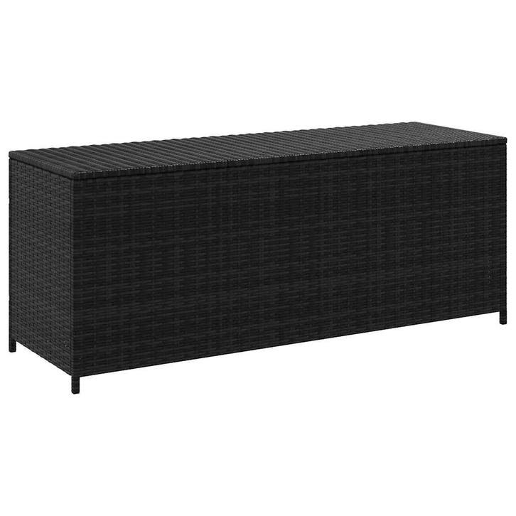 vidaXL Tuinbox 150x50x60 cm poly rattan zwart, Tuin en Terras, Bergingen en Tuinkasten, Nieuw, Verzenden