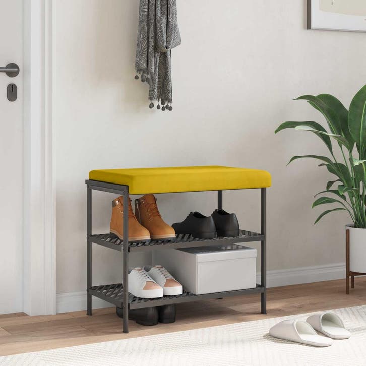 vidaXL Bankkussen fluweel Geel Diepte 35 cm, Maison & Meubles, Accessoires pour la Maison | Coussins, Envoi