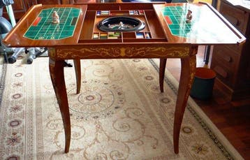 Dal Negro - Speeltafel - Hout, marqueterie inleg -, Antiquités & Art