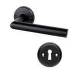 Deurklink Esferia mat zwart met ronde sleutelrozetten Ros..., Ophalen of Verzenden, Nieuw, IJzer, Klink of Kruk