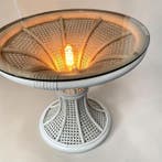 Lampe de table - Très rare table d’appoint vintage. - Rotin,