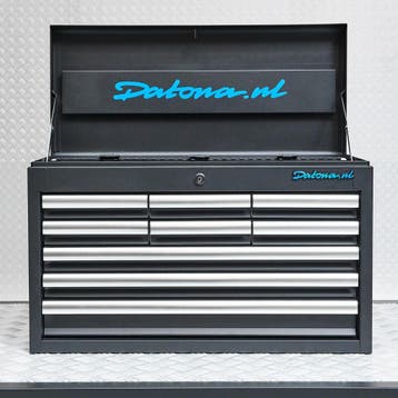 Datona Gereedschapskist met 9 laden - zwart - Datona, Ophalen of Verzenden