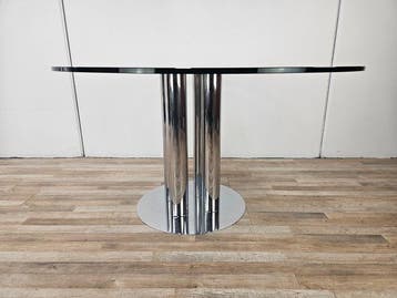 Tafel - Tafel uit de jaren 70 met een glazen blad dat niet