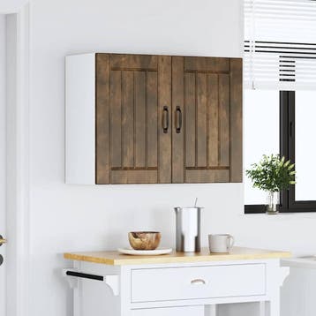 vidaXL Keukenbovenkast Lucca bewerkt hout gerookt, Verzenden