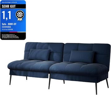 COMHOMA Futon Slaapbank met slaapfunctie, overtrek met verst, Verzenden, Nieuw