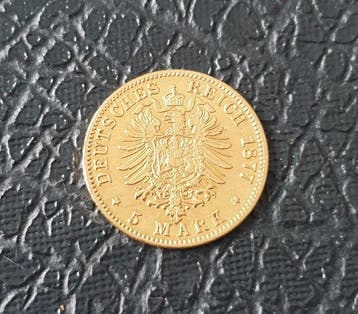 Allemagne, Empire Friedrich Grossherzog von Baden. 5 Mark