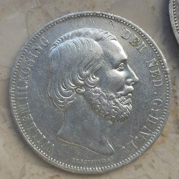 Nederland. Willem III. 2 1/2 Gulden 1869 (Zonder