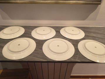 KPM- Krister - Plat (6) - Porcelaine - assiettes de