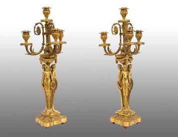 Henri Picard - Candélabre (2) - Bronze - Paire de, Antiquités & Art