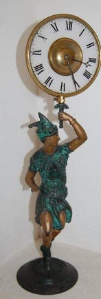 Nachtklok - - Zamak - 1850-1900, Antiek en Kunst