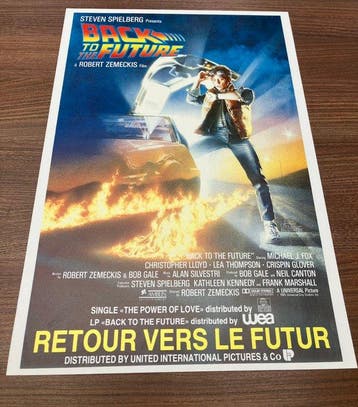 Back to the Future - Michael J. Fox Belgian 1985 reprint