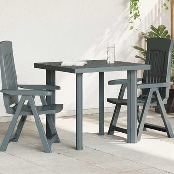 vidaXL Tuintafel 80x75x72 cm kunststof groen, Jardin & Terrasse, Tables de jardin, Verzenden