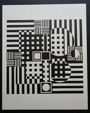 Victor Vasarely (1906-1997) - Jerusa, 1957- tirage de, Antiek en Kunst