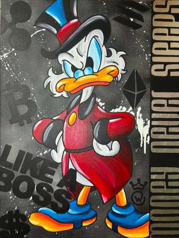 Xavier Van Walsem (1980) - Scrooge mcduck money never sleeps, Antiek en Kunst