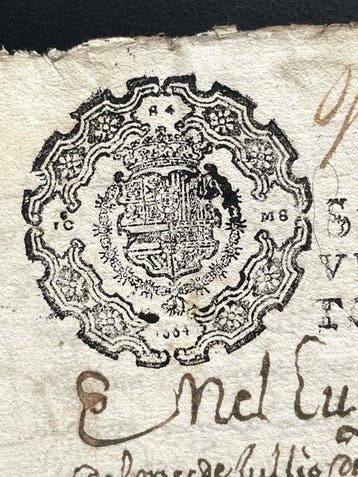 Manuscrito - Año 1664. Firma escribano. Abadía de Samos., Nieuw