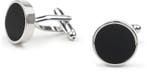 Manchetknoop Studs Rond Zilver Zwart maat  Heren, Verzenden, Nieuw