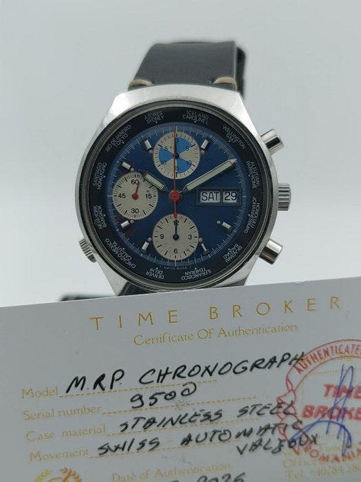 M.R.P. - Chronograph World Time - Valjoux - Zonder, Bijoux, Sacs & Beauté, Montres | Hommes
