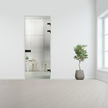 Glazen binnendeur XL voor opdek kozijn zwart beslag-Crepi ge, Doe-het-zelf en Bouw, Verzenden, Nieuw