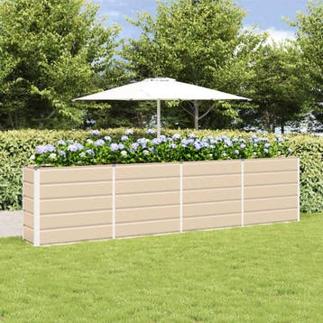 vidaXL Plantenbak Ivoor 320 x 40 x 75 cm Staal, Verzenden, Nieuw