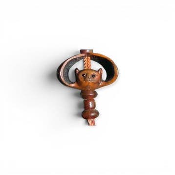 Paar Japanse netsuke gesigneerd door Kgyoku – draakkop en