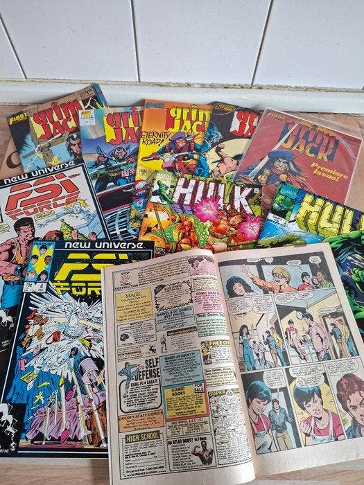 PSI Force; Hulk, Grim Jack - English edition - 10 Comic -, Boeken, Stripverhalen