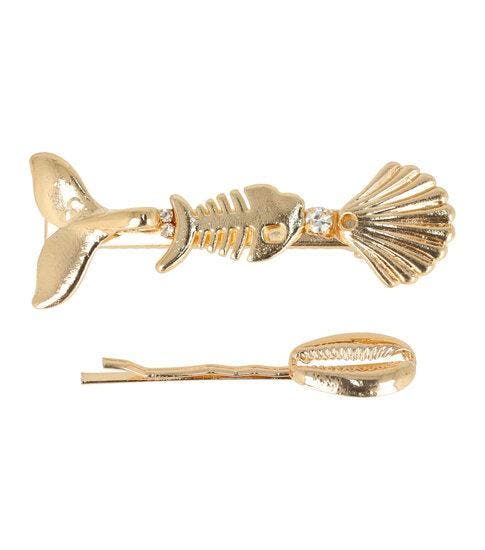 Haarspeld Duckklem & Schuifspeldje 6cm – Schelp Vis Walvis –, Bijoux, Sacs & Beauté, Beauté | Soins des cheveux