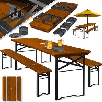 Picknicktafel - Campingtafel - Biertafel - Opvouwbaar - 220, Verzenden, Nieuw