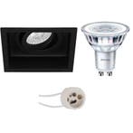LED Lamp Set - Kantelbare Vierkante Inbouwspot 5W LED - Mat, Huis en Inrichting, Lampen | Spots, Verzenden, Nieuw