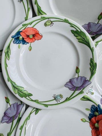 Villeroy & Boch - Bord (6) - Amapola - Porselein - 6 borden