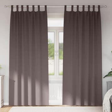 vidaXL Blackout Gordijnen met Ringen 2 st Donkerbruin 225 x, Verzenden, Nieuw