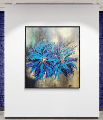 Myriam Carbonnier - La force des fleurs bleues, Antiquités & Art
