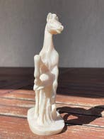 sculptuur, Rearing Stallion - 20 cm - Albast, Antiek en Kunst