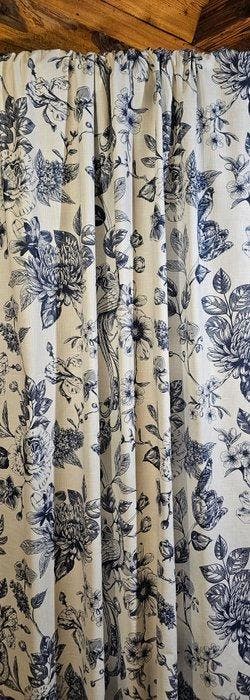 Art Nouveau-stof Giardino in Blu Exclusieve boheemse stof, Antiek en Kunst, Antiek | Tapijten, Tafelkleden en Textiel