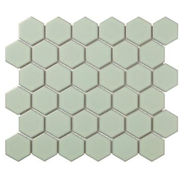 Wand Mozaïek Tegels Factory Hexagon Keramiek Lichtgroen -.., Doe-het-zelf en Bouw, Nieuw, Ophalen of Verzenden, 20 tot 40 cm, 10 m² of meer