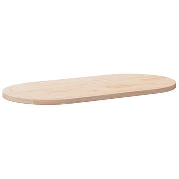 vidaXL Tafelblad 100x50x2,5 cm massief grenenhout ovaal, Huis en Inrichting, Verzenden, Nieuw