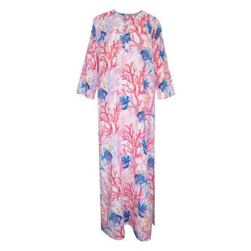 Place du Soleil • roze maxi jurk • M, Verzenden