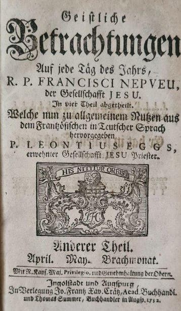 Anon - Lot van 6 Duitse religieuze boeken - 1752