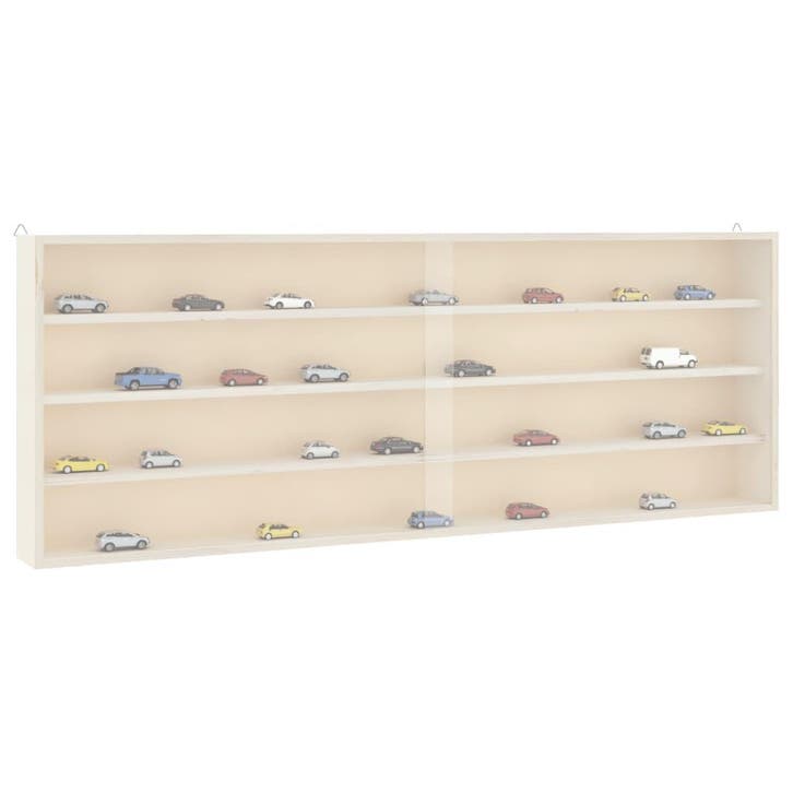 vidaXL Houten verzamelvitrine met deuren 100x8,5x37 cm, Huis en Inrichting, Kasten | Wandmeubels, Nieuw, Verzenden