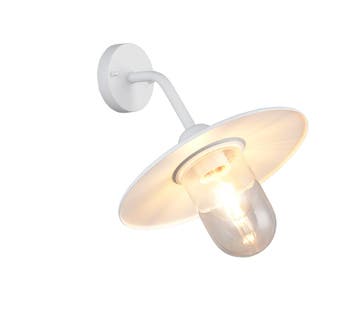 Trio BRENTA wandlamp | E27 Fitting | wit mat met transparant, Verzenden