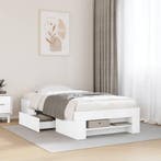 vidaXL Bedframe bewerkt hout wit 90x200 cm, Huis en Inrichting, Slaapkamer | Bedden, Verzenden, Nieuw