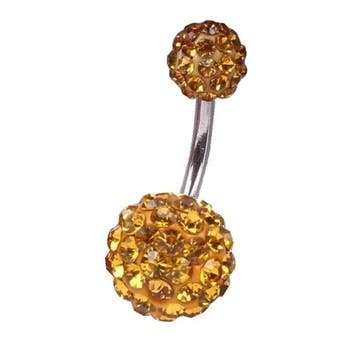 Fako Bijoux - Navelpiercing - Disco Dots Duo - 8mm -, Handtassen en Accessoires, Piercings, Verzenden, Nieuw