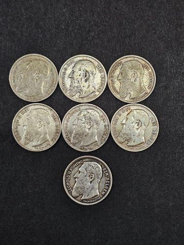 Belgique. 50 Centimes 1907 Frans + 1907 Vlaams (2x) + 1909