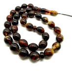 Tasbih-gebed rozenkrans kralen in olijfvorm - Barnsteen -