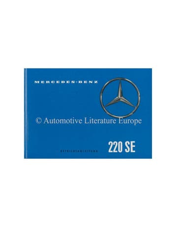 1959 MERCEDES BENZ 220 SE INSTRUCTIEBOEKJE DUITS, Ophalen of Verzenden