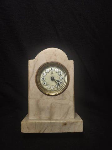 Klok - Marmer - 1900-1910 - Uranium Marble klok -